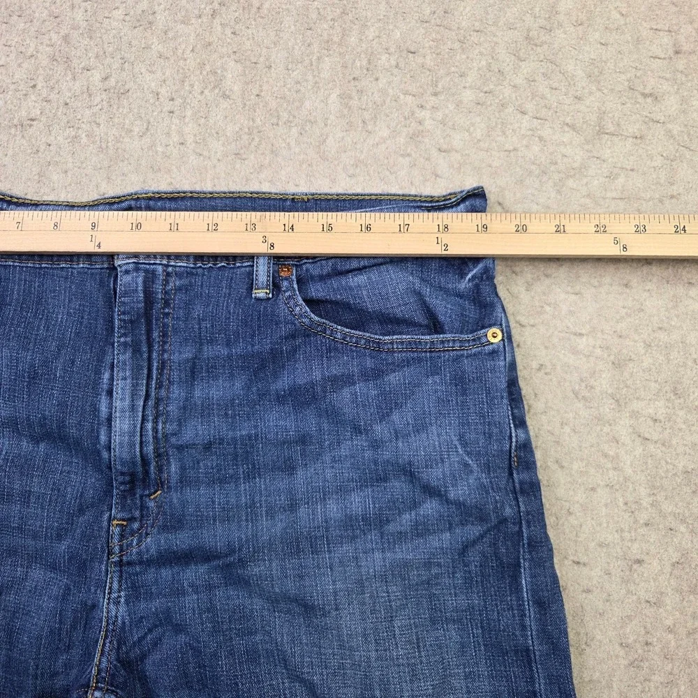Levi's 505 Jeans Mens 38x32 Blue Denim Regular Fit Straight Leg Stretch Workwear